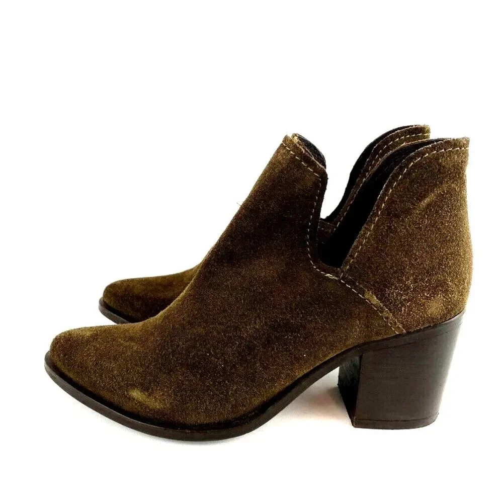 Steve Madden Womens‎ Size 8.5 Prezzie Boots Brown 100% Leather Suede Boho